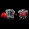 Illusion Magic Clear Ball Through Box Gimmick Props Magic Tricks Ball Penetrate Box  Close Up