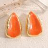 New Water Drop Enamel Oil Drop Earrings Fashion Light Luxury High Sense Women's Earrings Versatile Ear Jewelry