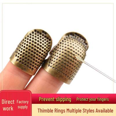 Vintage Finger Cot Thimble Holder: Hand-Sewing Protection Tool