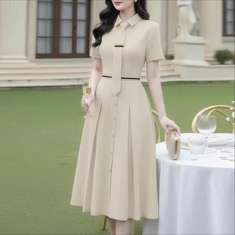 ZANZEA Women Turn Down Collar Casual Short Sleeve Dress