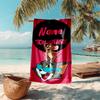 Personalized customized proof beach towel with Tom and Jerry pattern - soft, absorbent,quick-drying,perfect swimming,camping&bathing