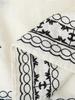 Spring/Summer 2025 Women's Casual Embroidered Long Sleeve Tie-Up Shirt 4387051
