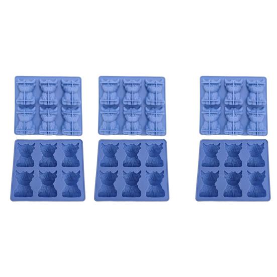 Mini Forma de Gelo de Vaca das Terras Altas Bandeja de Gelo de Silicone Flexível de Grau Alimentício Fácil de Desenformar Reutilizável Fabricante de Cubos de Gelo em Forma de Vaca 3D para Whiskey Cocktails