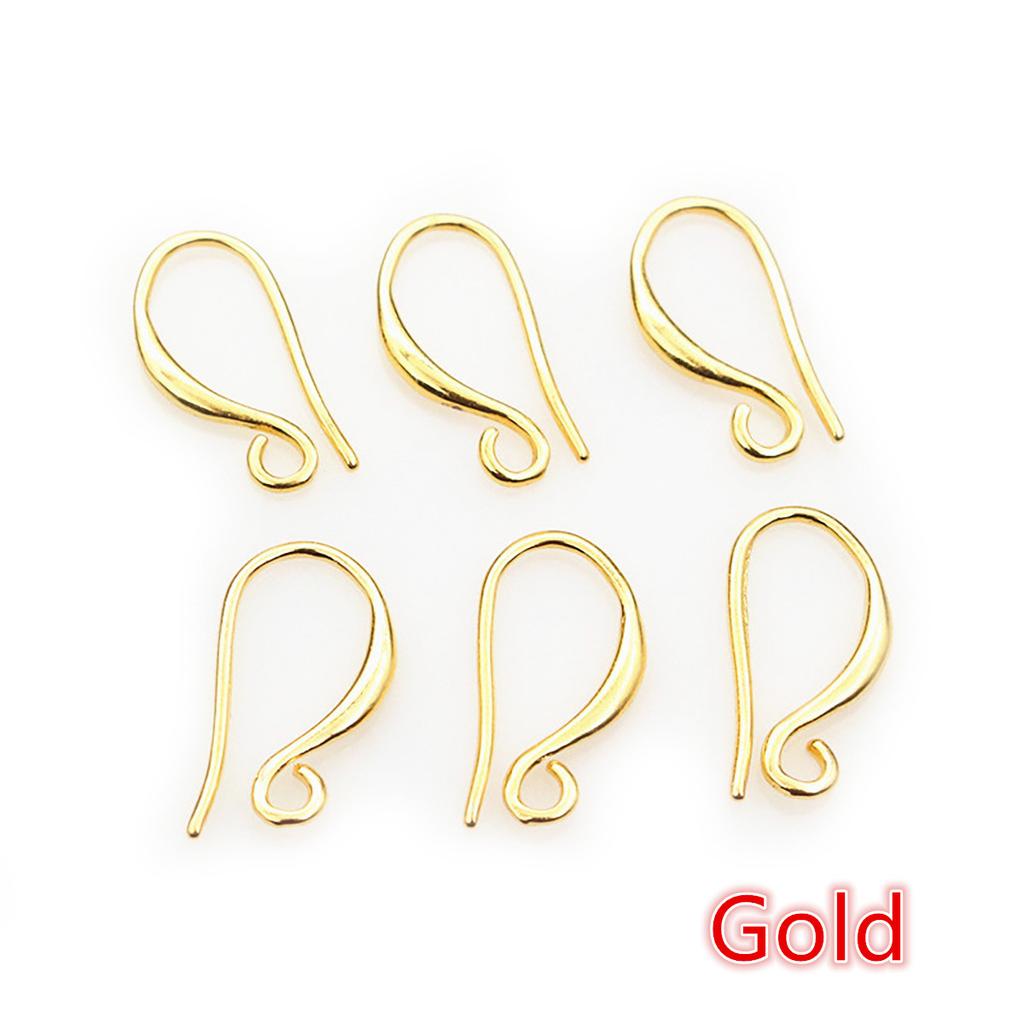 20pcs 17x9mm Silver Gold Color Brass Earring Findings Earrings Clasps Hooks Wire DIY Jewelry Making Accessories Earwire Supplies