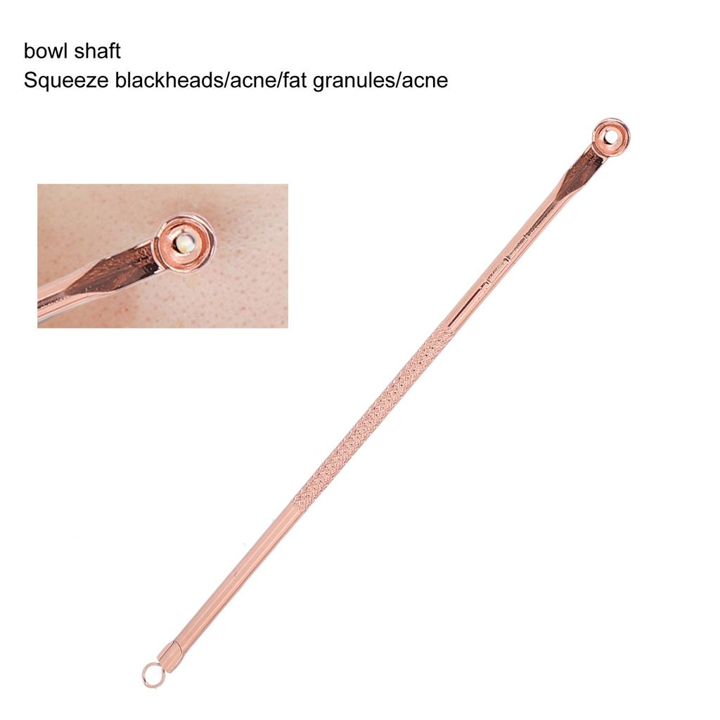 4 Pcs Pimple Popper Tool Kit Rose Gold Portable Double Head Stainless Steel Acne Blackhead Removal Needle Tool
