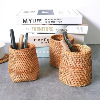 Vietnam Autumn Vine Hand-Woven Pen Holder - Creative Student Stationery Organizer