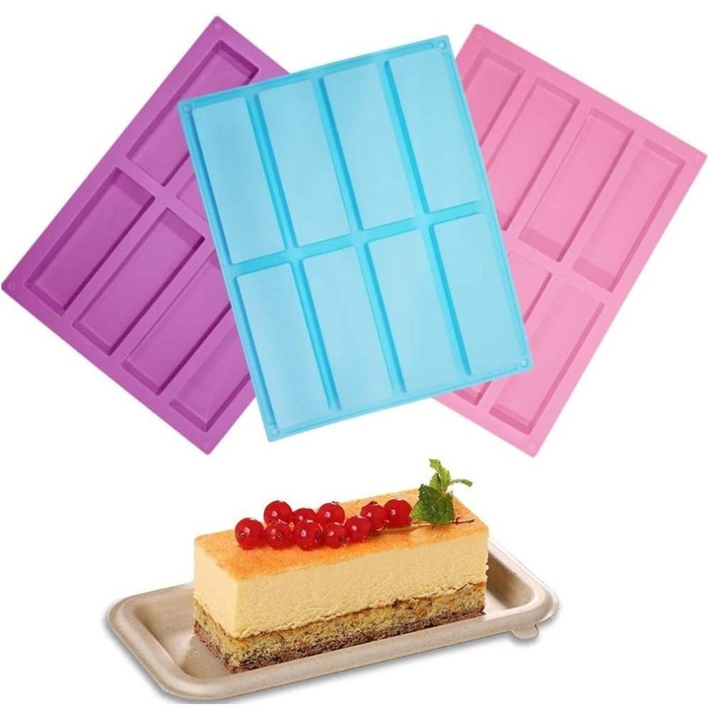 Rectangle Silicone Candy Mold DIY Silicone Ice Cube Tray Granola Bar Pan  for Baking Energy Bars