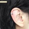 Shinjuku Gin No Kura Simple Round Silver 925 Ear Cuff (Single Ear) - Ear Cuff, Non-Pierced Earring, Ear Clip