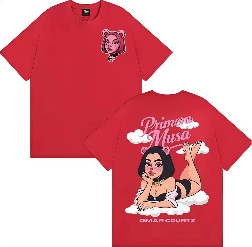 Omar Courtz Primera Musa 2025 Tour Merch Tee Shirt Men Women Couples Fashion Aesthetic T-shirt Casual Comfort Oversized T Shirts
