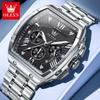 OLEVS 5639 Herrenuhren Kalender Chronograph Stahlarmband Wasserdicht Leuchtend Klassisch Luxus Quarz Armbanduhr Für Mann