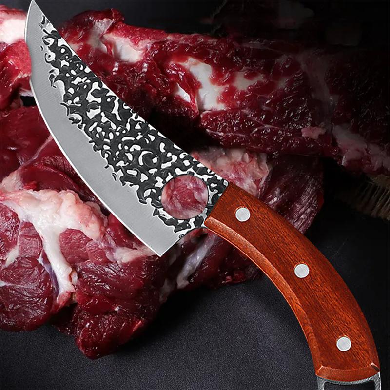 Boning Knife Stainless Steel Outdoor Hunting Cleaver Knife Butcher Knife Forged Kitchen Chef Knife Cooking Tool