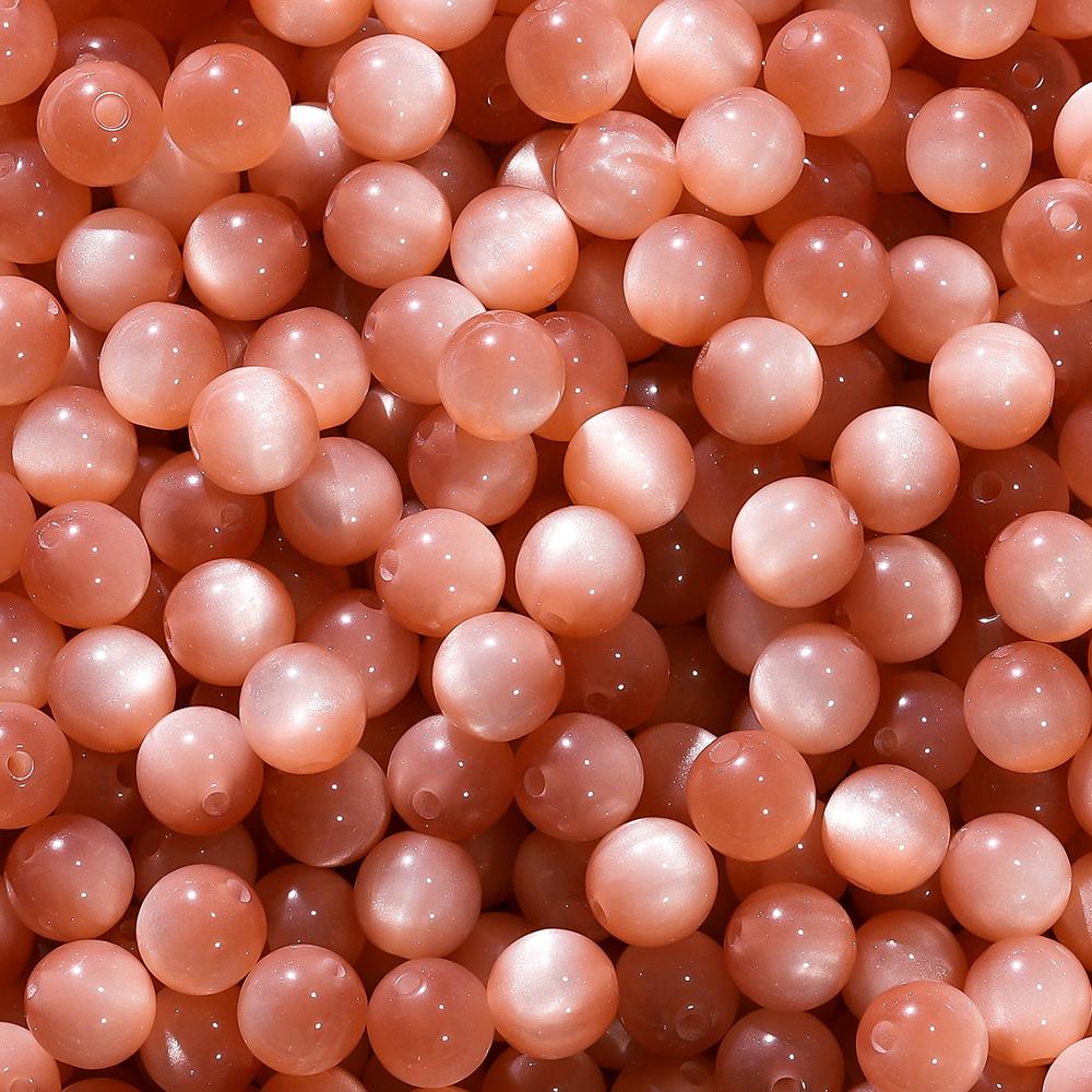 10/20Pcs/Lot 8/10/12mm Resin Imitation Cat Eye Round Beads for Handmade Making Jewelry Diy Bracelet Necklace Accessories