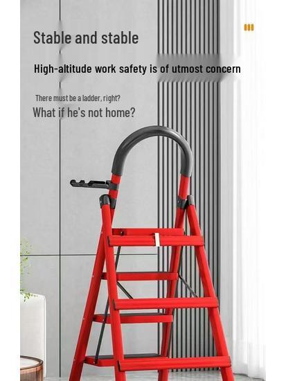 Multi-Functional Four-Step Indoor Folding Ladder Stool