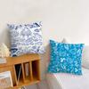 Art Sea Life Blue cushion cover Sofa Living Room Bedroom Headboard Backrest Cushion Square Cushion Nap Time Pillow Case