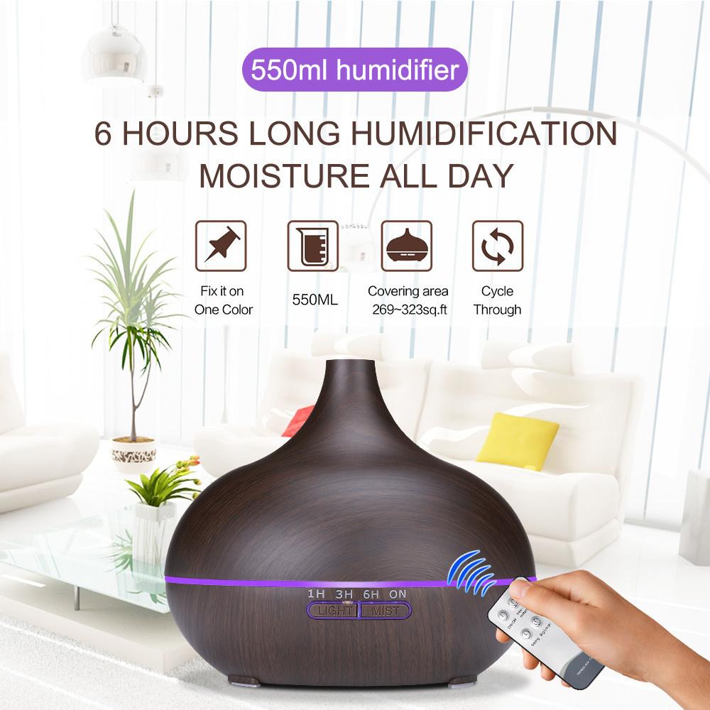 Diffuser For Home Remote Control Home Air Humidifier Aromatherapy Essential Oil Diffuser Large Capacity Electric Ultrasonic Arom