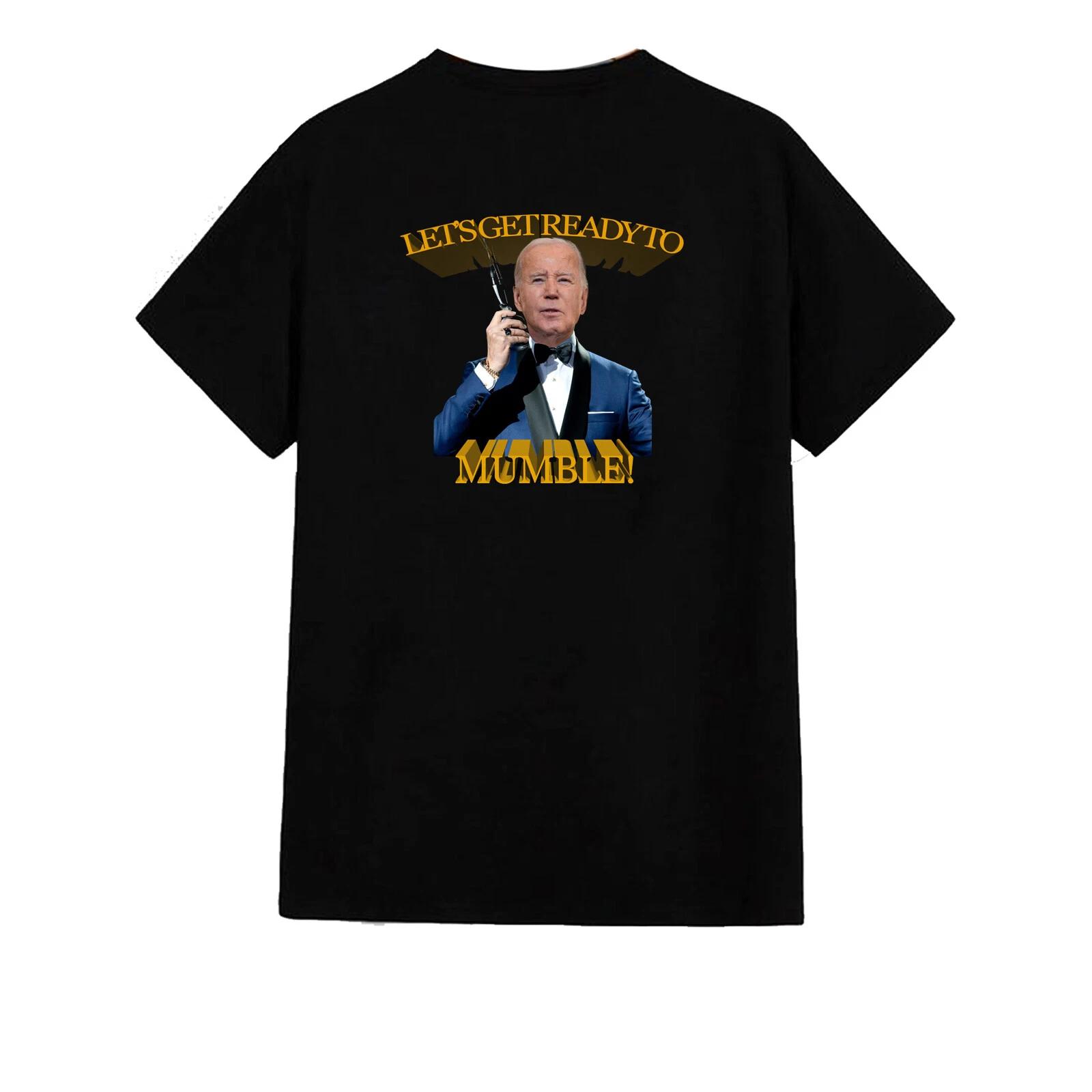 LETS GET READY TO MUMBLE Back Print Adult Unisex T Shirt - US election 2024 S