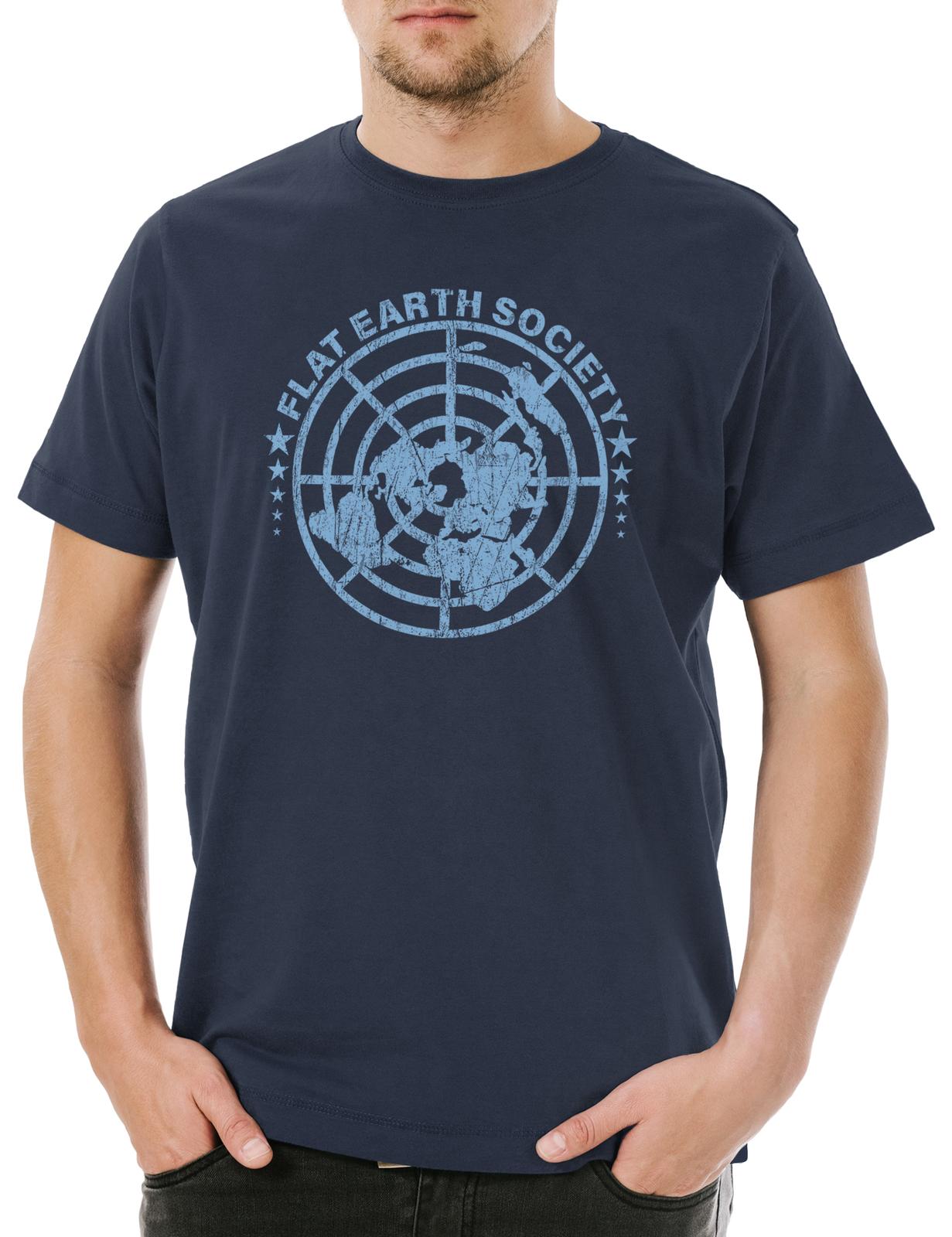 Flat Earth Society Men s T-Shirt Mens Womens Tees Top Symbol Sign Logo Flat Earth Disc Shield 4XL