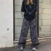 Men's Spring Retro Floral High-Waist Loose Straight Trousers - Trendy Slim Wide-Leg Pants
