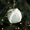 Starry Knit Christmas Ornaments Decorative Foam Balls DIY Craft Festive Tree Decor with Hanging Loop