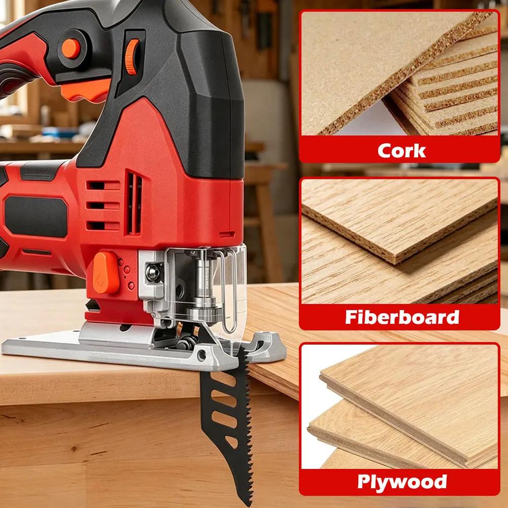 T-Shank Fine Coarse Teeth DIY Double-Sided Jigsaw Blade Extra Long Heavy Duty Scroll Saw Blades For Wood Aluminum Tight Spaces