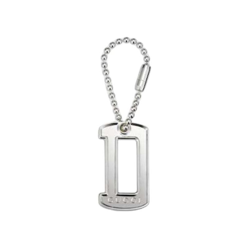 Gucci D-shaped logo details 925 silver pendant for men and women, couple model, silver серебряный