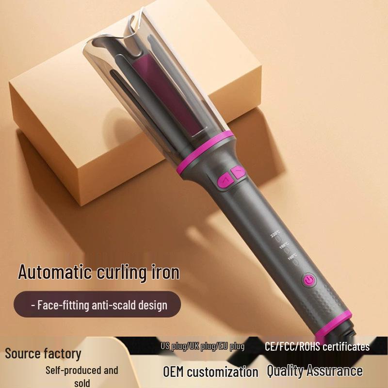 Automatic Curling Wand for Long-lasting Big Waves with Negative Ion Technology EU Standard 220V-240V