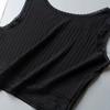 Umbilical Lace Modal Strap Tank Top Versatile Outerwear Sleeveless Short Slim Fit Top for Women
