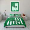 "Green Texas Flag with Star and Stripes" Print Bedding Set Duvet Cover Pillowcases (1* Duvet Cover 2* Pillowcases Do Not Include Comforter)
