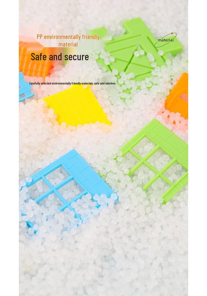 Educational Building Blocks Set for Kids: Large Particle Assembly Toy for Ages 3 to 6, featuring a Small Villa Design