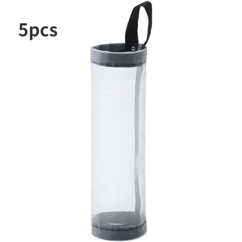 5Pcs Kitchen Plastic Mesh Dispenser Organizer Trash Bags Holder Storage for Garbage Bags