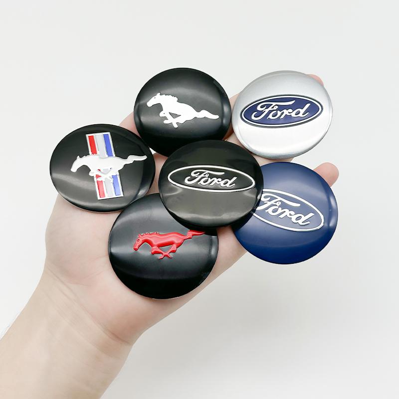 4Pcs 56mm 3D ABS Wheel Center Hub Cap Badge Overlay For Ford Focus Mondeo Fusion Escape Kuga F150 F250 Auto Tuning Accessories