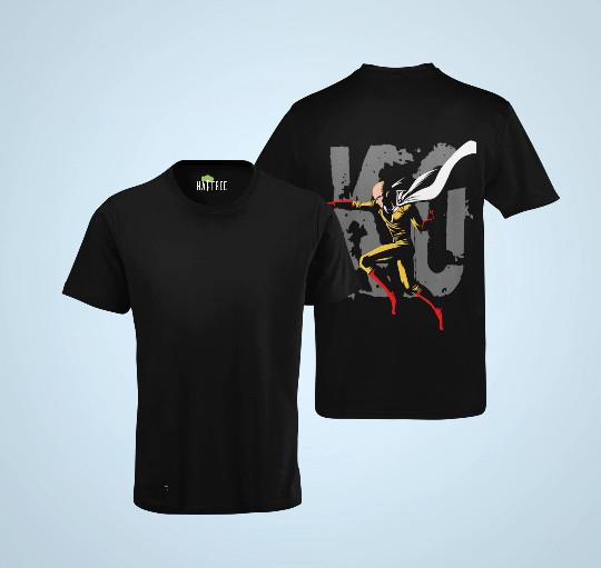 Herren Shirt Bio Baumwolle Saitama GYM Sport Fitness Bodybuilding One Punch Man