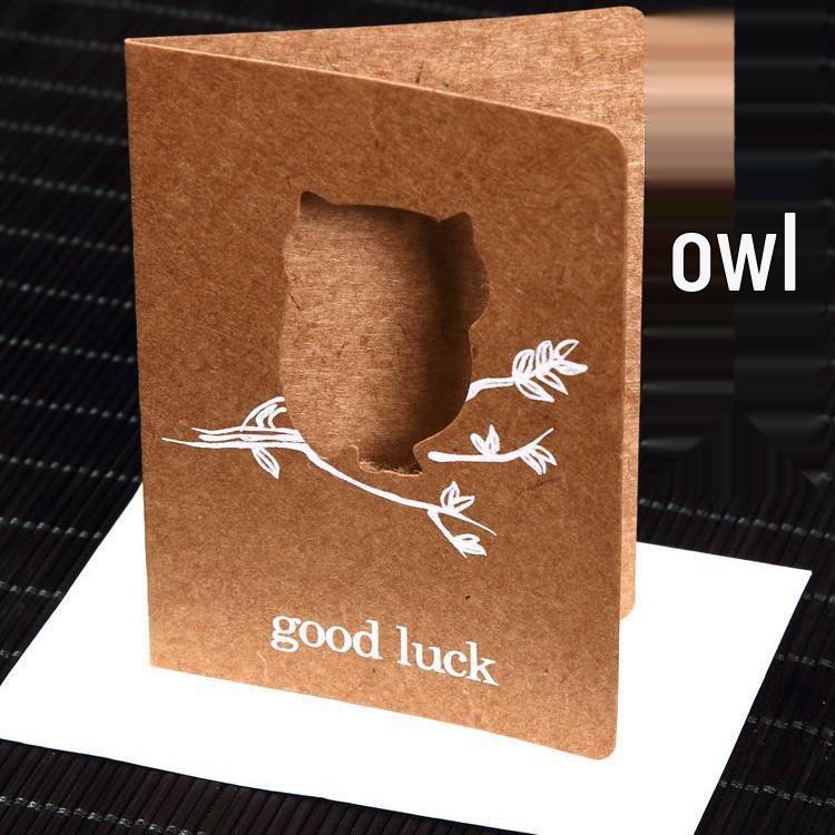 

Креативные винтажные открытки из телячьей кожи с лазерной резкой для новогодних и рождественских поздравлений