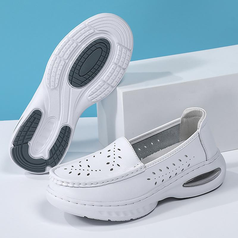 Fashion Women Work Shoes Comfortable for Work Summer Women Slip on Platform Breathable Flats Shoes Zapatos De Mujer Plus Size 34-42