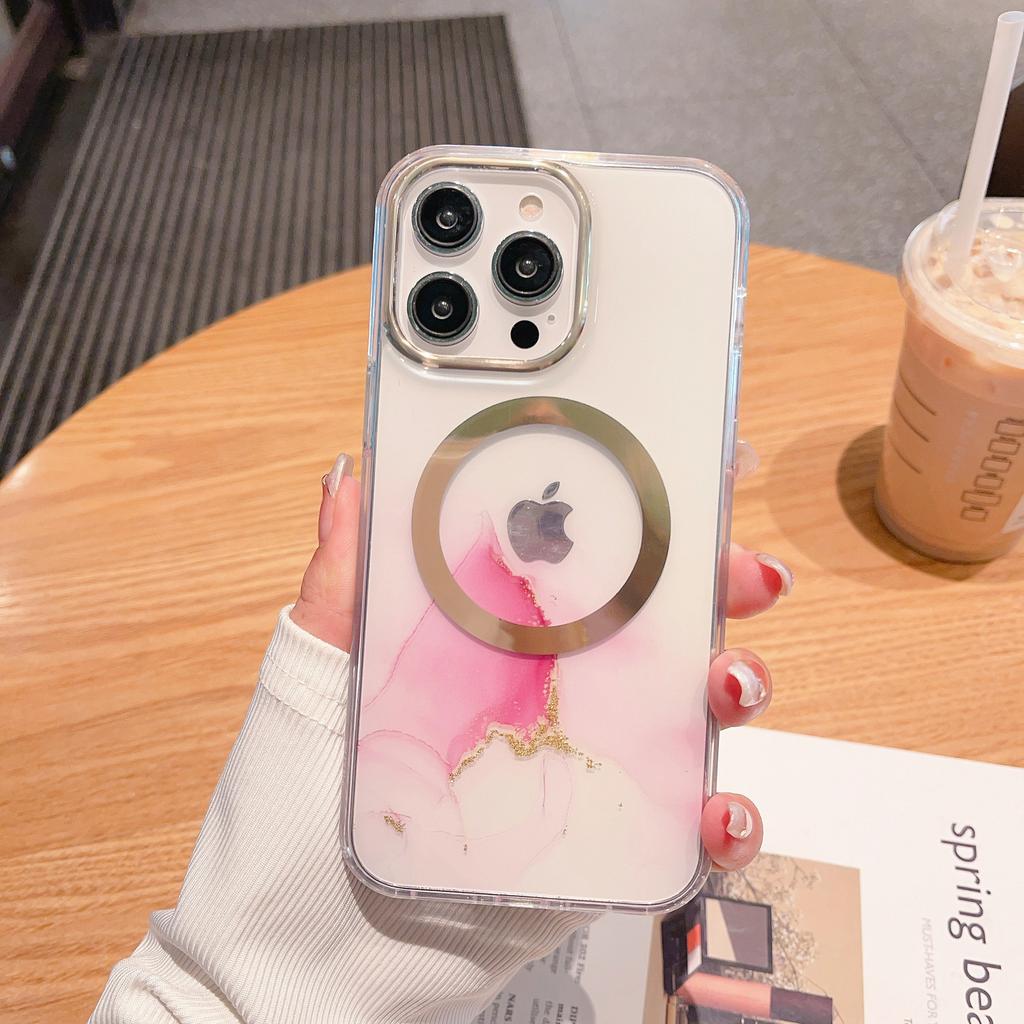 Mobile Phone Case for IPhone15 Series Magnetic Anti-fall IMD Wireless Charging Magsafe High Adsorption Force North