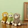 Adorable Small Plush Monkey Toy Soft Golden Snub-nosed Monkey Stuffed Animal Keychain Monkey Decoration For Kids Gift