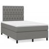 VidaXL Lit à sommier tapissier avec matelas Gris foncé 120x200cm Tissu - Modèle 3142002
