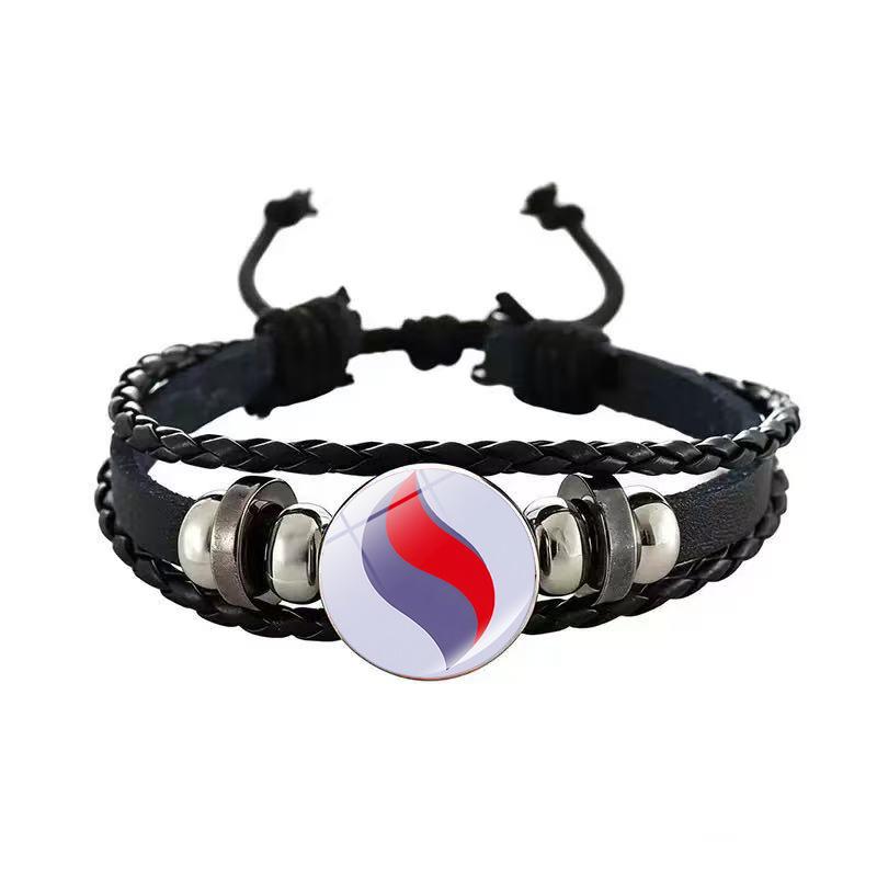 Pokémon Pikachu Black Leather Anime Bracelet