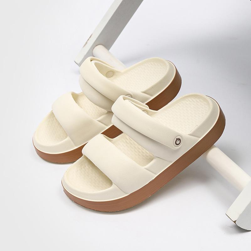 Fashion 2025 New Summer Platform Slippers For Women Home Street Shoes Thick Sole Soft EVA Mixed-color Girls Daily Walking Sandals