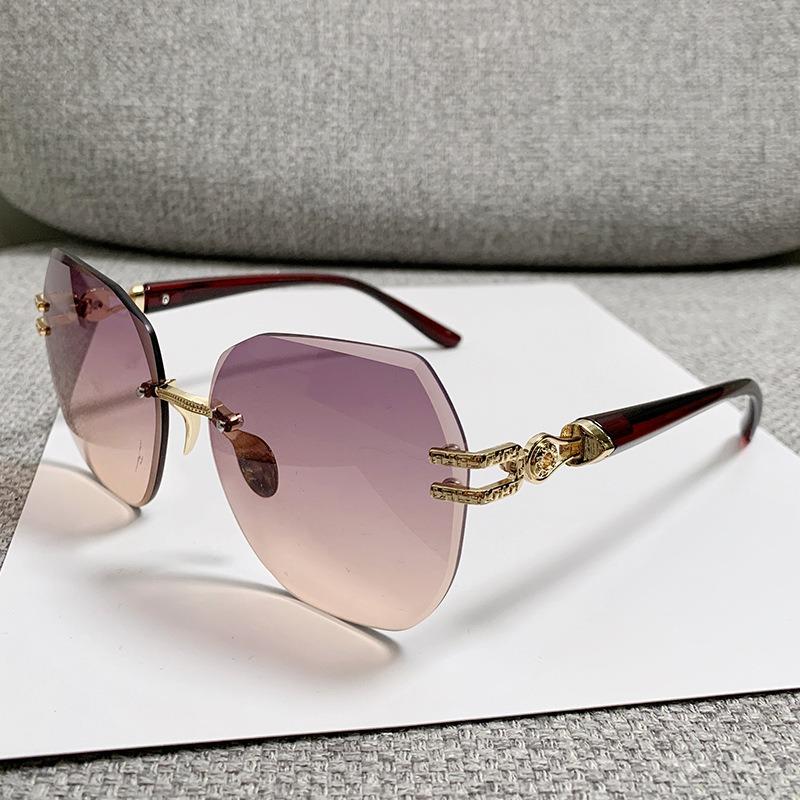 

Новые Металлические Солнцезащитные Очки Без Оправы Женские Стильные Градиентные Солнцезащитные Очки Женские Дизайнерские Очки Роскошного Бренда UV400