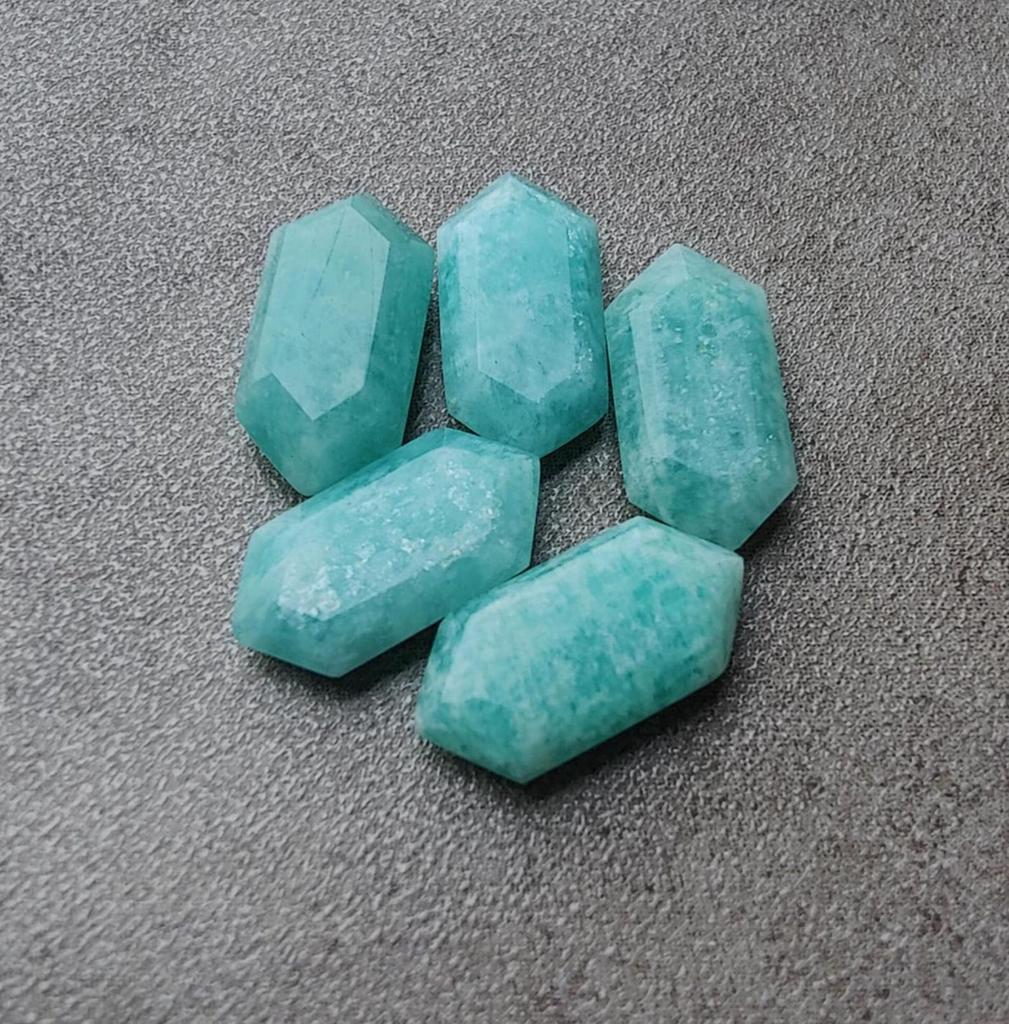 Amazonite Hexagon Tablet Cut Gemstone | Calibrated Loose Gemstone for Jewelry Making & Wholesale