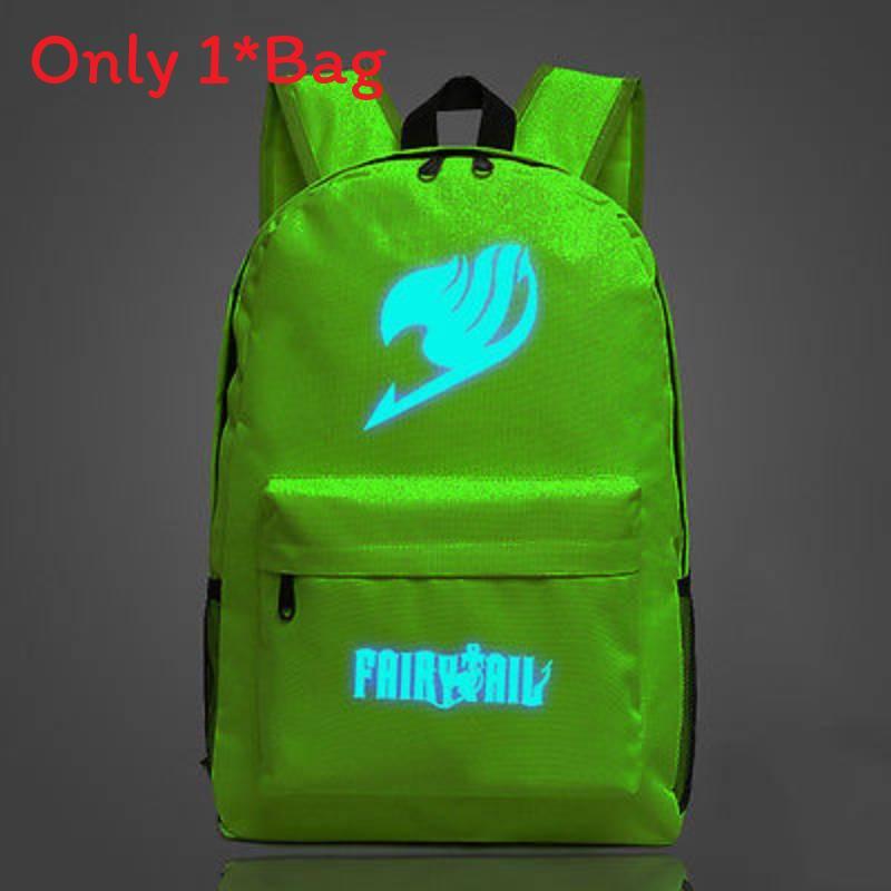 Fairy Tail Backpack Canvas School Bag With Zipper For Students Travel