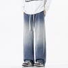 American Fleece Thickened Jeans Men's Winter New Loose Wash Wide Leg Pants