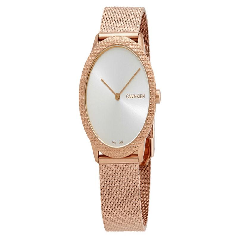 CALVIN KLEIN / watch quartz movement stainless steel strap 35mm silver dial unisex 30m waterproof K3M22U26