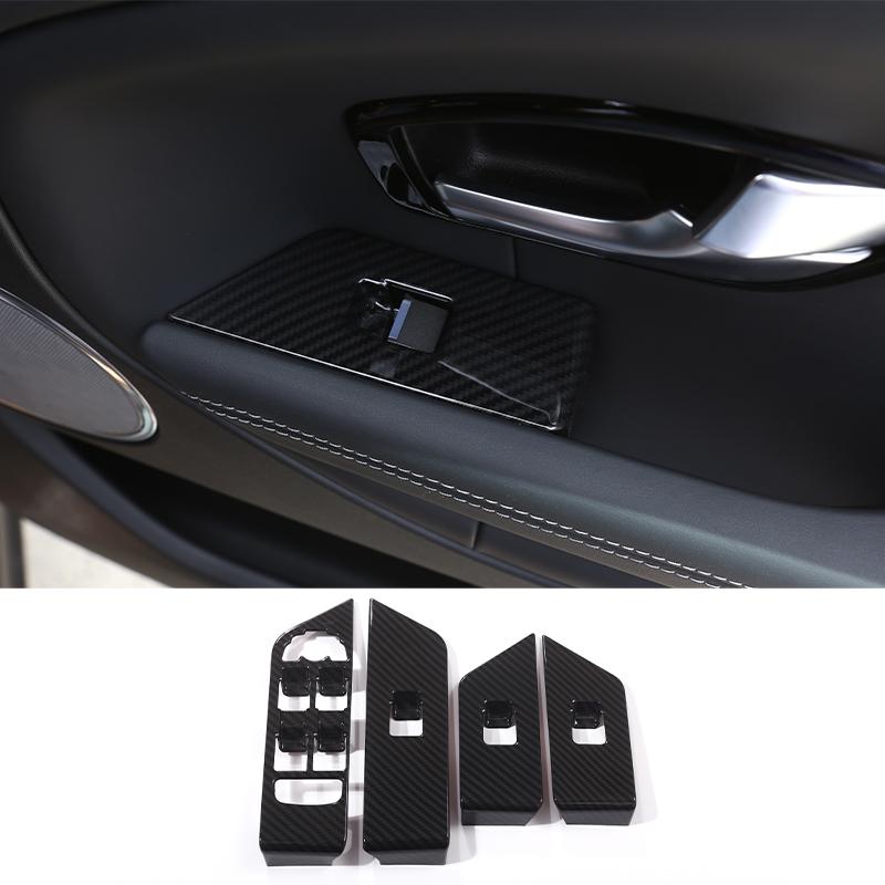 For Land Rover Range Rover Evoque 2011-2018 Car Carbon Fiber Interior Gear Shift Console Decoration Cover Stickers Accessories