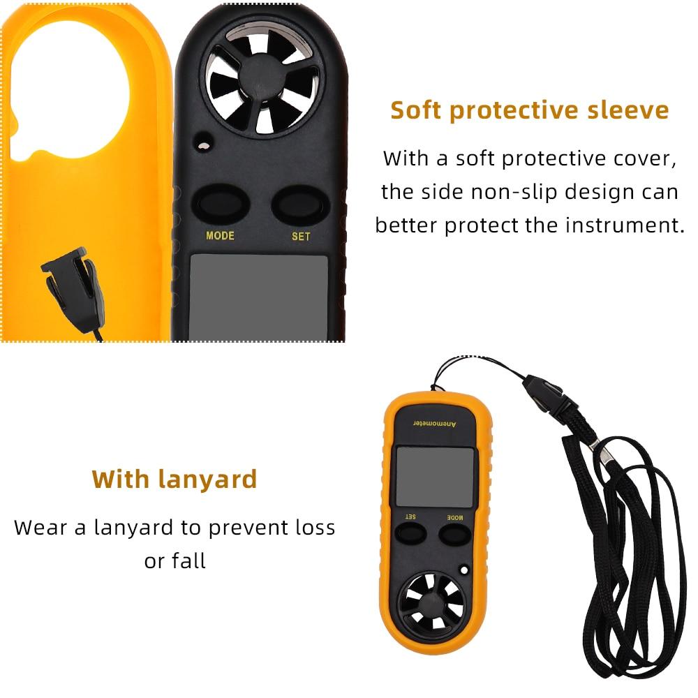Anemometru GM816 Termometru portabil Viteza vântului Ecartament Contor Ventometru Anemometru portabil