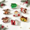 Elk Christmas Tree Hair Claw Acrylic Cartoon Hair Grab Clip Creative Santa Claus Shark Clip Girl