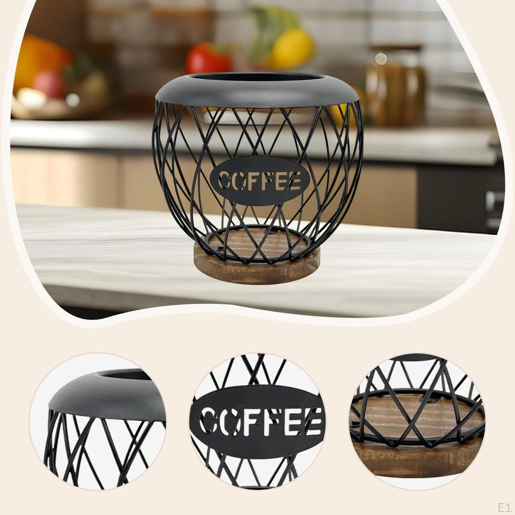 Coffee Capsule Organizer, Metal Container for Home And Cafe Use