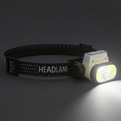 COPPOR Sensor Headlamp with Automatic USB High Angle 5 Lighting Red White SOS IPX5 Compact and for Night Outdoor and Power Outages Hand-Wave Turn-On,
