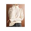 Womens Loose Turtleneck Knit Sweater Casual Warm Solid Color Pullover Fall Winter